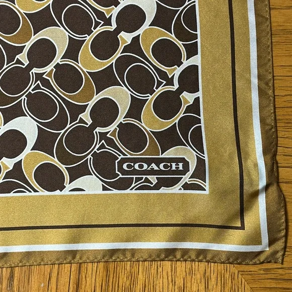 COACH Signature Silk Scarf - Picture 2 of 13